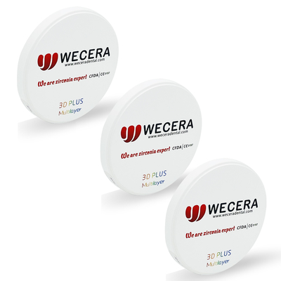 98mm Dental CAD CAM Zirconia Disc 57% Translucency ISO 13485 Approved