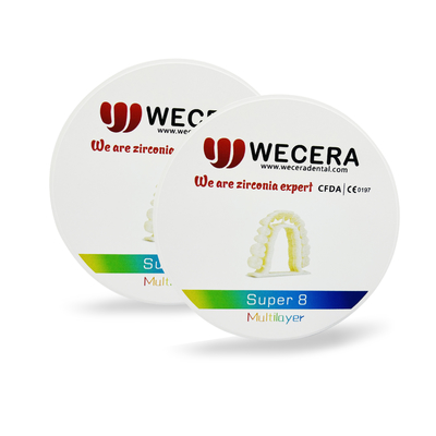 B1 D98*25mm Dental Multilayer 3D Pro Zirconia Milling Disc 700Mpa - 1200Mpa