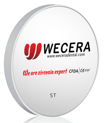 Wecera ST White Zirconia Disc Dental Zirconia Block Open Milling System Compatible