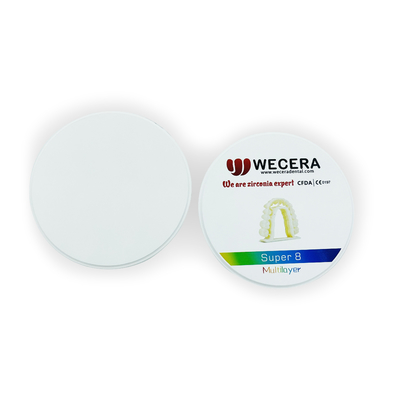 CAD CAM Dental Zirconia Ceramic Blocks Multilayer 43% - 57% Translucent