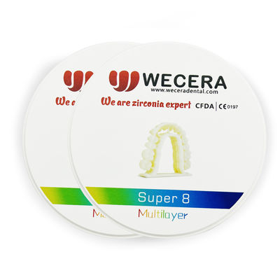 Zirconia Multi Layer Ceramic Disc Providing 57 Percent Translucency Ideal for Electronic Capacitor Components and Assemblies