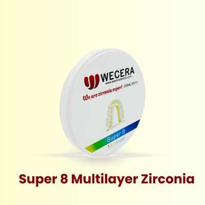 Zirconia Multilayer Zirconia Disc Diameter 98 Mm Comprising 16 Vita Colors Plus 3 Bleach Colors Optimized for Dental Lab