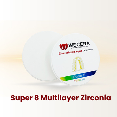 1200 MPa Flexural Strength Unpolished Dental Zirconia For CAD/CAM System