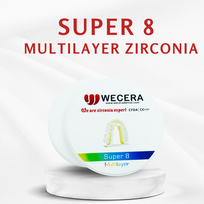 98mm/95mm Multilayer Preshaded Zirconia Dental Blank for Dental Labs CAD/CAM