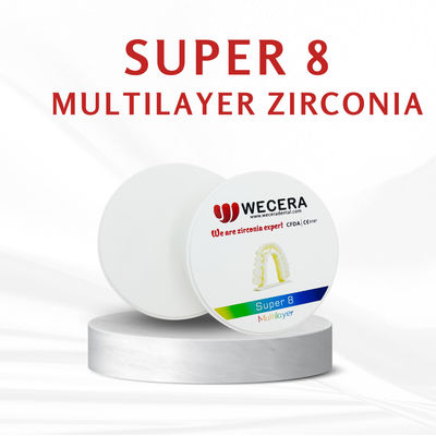 20mm Thickness Multilayer Zirconia Disc Crown And Bridge Dental Lab Developed for Precise and Dental Restoration Fabrication