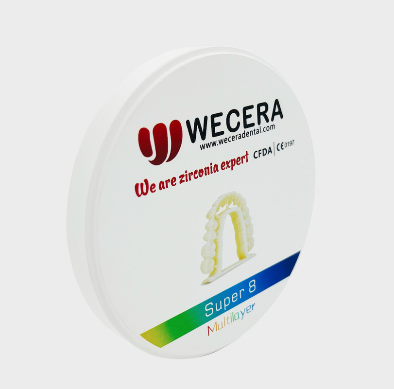 Pre Colored 3D Multilayer Dental Zirconia Blank Block Open System 98mm Diameter