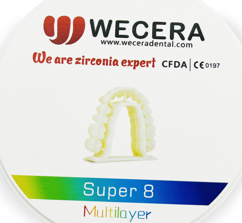 Dental Sintering CAD CAM Zirconia Blocks Translucent 3D Multilayer A3.5 98*22mm