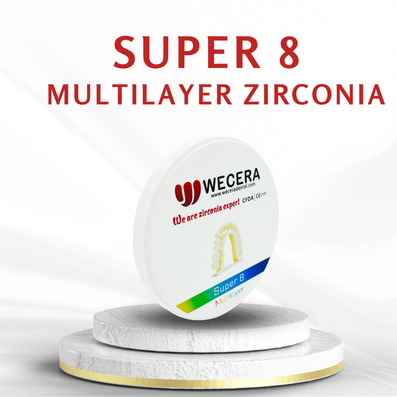 Multilayer Preshaded Zirconium Dental Blank Block Compatible with CAD/CAM System